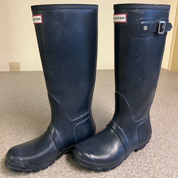 Ladies Navy Hunter Tall Boots - Picture 4 of 5